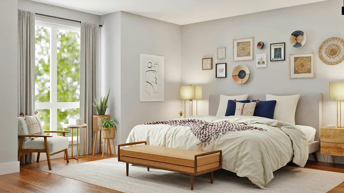 A bright and restful bedroom